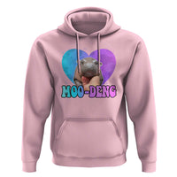 Funny Moo-Deng Baby Pygmy Hippo Hoodie Heart Shape Cute Zoo For Family