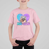 Funny Moo-Deng Baby Pygmy Hippo T Shirt For Kid Heart Shape Cute Zoo For Family - Wonder Print Shop