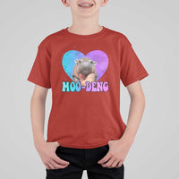 Funny Moo-Deng Baby Pygmy Hippo T Shirt For Kid Heart Shape Cute Zoo For Family - Wonder Print Shop