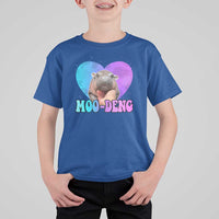 Funny Moo-Deng Baby Pygmy Hippo T Shirt For Kid Heart Shape Cute Zoo For Family - Wonder Print Shop