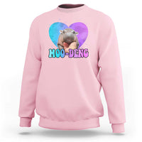 Funny Moo-Deng Baby Pygmy Hippo Sweatshirt Heart Shape Cute Zoo For Family - Wonder Print Shop
