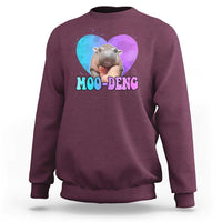 Funny Moo-Deng Baby Pygmy Hippo Sweatshirt Heart Shape Cute Zoo For Family - Wonder Print Shop