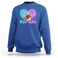 Funny Moo-Deng Baby Pygmy Hippo Sweatshirt Heart Shape Cute Zoo For Family - Wonder Print Shop