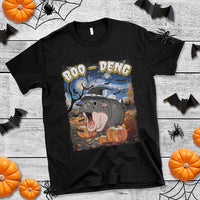 Moo-Deng Baby Pygmy Hippo Van Gogh Starry Night T Shirt Halloween Gothic Witchy Vibes Cute Zoo For Family - Wonder Print Shop