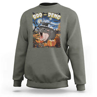 Moo-Deng Baby Pygmy Hippo Van Gogh Starry Night Sweatshirt Halloween Gothic Witchy Vibes Cute Zoo For Family - Wonder Print Shop