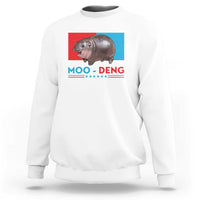 Funny Moo-Deng Baby Pygmy Hippo Sweatshirt Moo Deng for President 2024 Cute Zoo For Family - Wonder Print Shop
