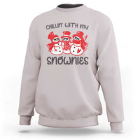 Snowman Christmas Sweatshirt Chillin With My Snowmies Ugly Gift TS10