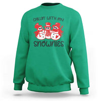 Snowman Christmas Sweatshirt Chillin With My Snowmies Ugly Gift TS10