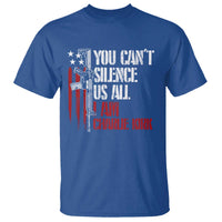 Charlie Kirk T Shirt You Cant Silence Us All USA Flag - Wonder Print Shop