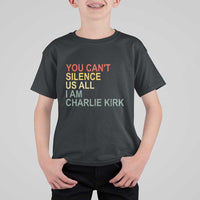 Charlie Kirk T Shirt For Kid Retro You Cant Silence Us All - Wonder Print Shop