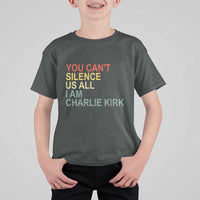 Charlie Kirk T Shirt For Kid Retro You Cant Silence Us All - Wonder Print Shop