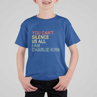 Charlie Kirk T Shirt For Kid Retro You Cant Silence Us All - Wonder Print Shop