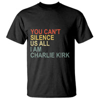 Charlie Kirk T Shirt Retro You Cant Silence Us All - Wonder Print Shop