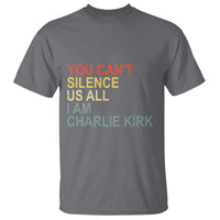 Charlie Kirk T Shirt Retro You Cant Silence Us All - Wonder Print Shop