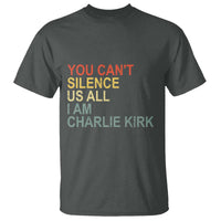 Charlie Kirk T Shirt Retro You Cant Silence Us All - Wonder Print Shop
