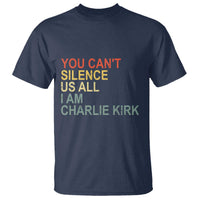 Charlie Kirk T Shirt Retro You Cant Silence Us All - Wonder Print Shop