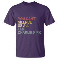 Charlie Kirk T Shirt Retro You Cant Silence Us All - Wonder Print Shop
