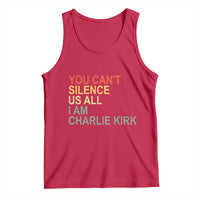 Charlie Kirk Tank Top Retro You Cant Silence Us All - Wonder Print Shop