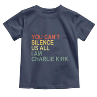 Charlie Kirk Toddler T Shirt Retro You Cant Silence Us All - Wonder Print Shop