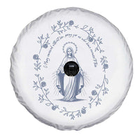 Marian Catholic Spare Tire Cover Virgin Mary Catholic Floral Women Religious - Wonder Print Shop