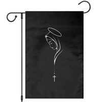 Virgin Mary Garden Flag Minimalist Marian Catholic Holy Mother Cross - Wonder Print Shop