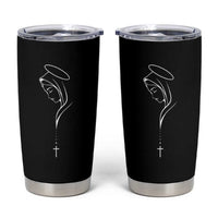 Virgin Mary Tumbler Cup Minimalist Marian Catholic Holy Mother Cross - Wonder Print Shop