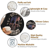 Boomers Generation Throw Blanket Before All You Sissie Were Born Skull USA Flag - Wonder Print Shop