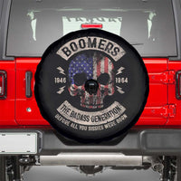 Boomers Generation Spare Tire Cover Before All You Sissie Were Born Skull USA Flag - Wonder Print Shop