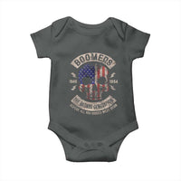 Boomers Generation Baby Onesie Before All You Sissie Were Born Skull USA Flag - Wonder Print Shop
