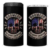 Boomers Generation 4 in 1 Can Cooler Tumbler Before All You Sissie Were Born Skull USA Flag - Wonder Print Shop