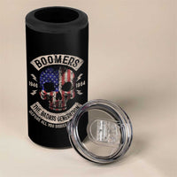 Boomers Generation 4 in 1 Can Cooler Tumbler Before All You Sissie Were Born Skull USA Flag - Wonder Print Shop