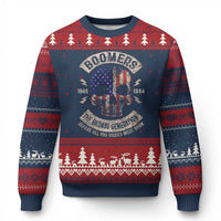 Boomers Generation Ugly Christmas Sweater Before All You Sissie Were Born Skull USA Flag - Wonder Print Shop