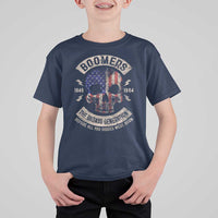 Boomers Generation T Shirt For Kid Before All You Sissie Were Born Skull USA Flag - Wonder Print Shop