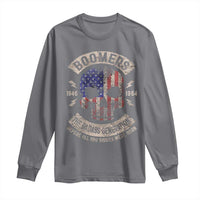 Boomers Generation Long Sleeve Shirt Before All You Sissie Were Born Skull USA Flag - Wonder Print Shop