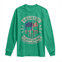 Boomers Generation Long Sleeve Shirt Before All You Sissie Were Born Skull USA Flag - Wonder Print Shop