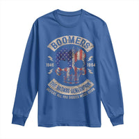 Boomers Generation Long Sleeve Shirt Before All You Sissie Were Born Skull USA Flag - Wonder Print Shop