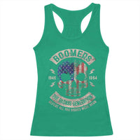 Boomers Generation Racerback Tank Top Before All You Sissie Were Born Skull USA Flag - Wonder Print Shop