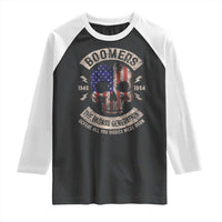 Boomers Generation Raglan Shirt Before All You Sissie Were Born Skull USA Flag - Wonder Print Shop