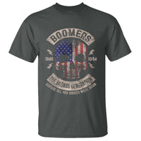 Boomers Generation T Shirt Before All You Sissie Were Born Skull USA Flag - Wonder Print Shop