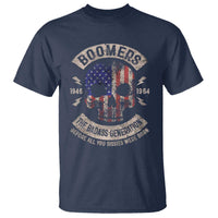 Boomers Generation T Shirt Before All You Sissie Were Born Skull USA Flag - Wonder Print Shop