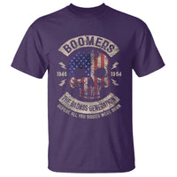 Boomers Generation T Shirt Before All You Sissie Were Born Skull USA Flag - Wonder Print Shop