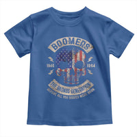 Boomers Generation Toddler T Shirt Before All You Sissie Were Born Skull USA Flag - Wonder Print Shop