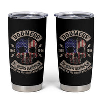 Boomers Generation Tumbler Cup Before All You Sissie Were Born Skull USA Flag - Wonder Print Shop