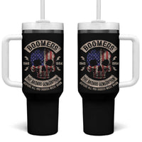 Boomers Generation Tumbler With Handle Before All You Sissie Were Born Skull USA Flag - Wonder Print Shop
