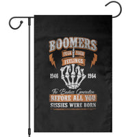 Vintage Boomers Generation Garden Flag Before All You Sissie Were Born Skeleton Hand - Wonder Print Shop