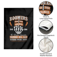Vintage Boomers Generation Garden Flag Before All You Sissie Were Born Skeleton Hand - Wonder Print Shop