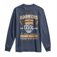 Vintage Boomers Generation Long Sleeve Shirt Before All You Sissie Were Born Skeleton Hand - Wonder Print Shop