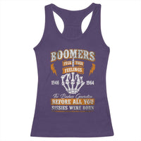 Vintage Boomers Generation Racerback Tank Top Before All You Sissie Were Born Skeleton Hand - Wonder Print Shop