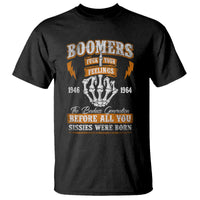 Vintage Boomers Generation T Shirt Before All You Sissie Were Born Skeleton Hand - Wonder Print Shop