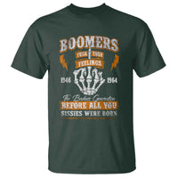 Vintage Boomers Generation T Shirt Before All You Sissie Were Born Skeleton Hand - Wonder Print Shop